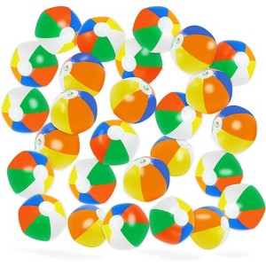 4E's Novelty Mini Beach Balls (50 Pack) - Summer Party Favors & Pool Toys, Hawaiian Decorations - 1 of 4