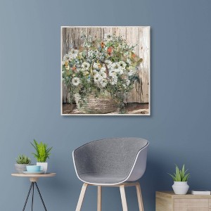 Masterpiece Art Gallery 30"x30" Country Flower Basket Wall Art - 1 of 4