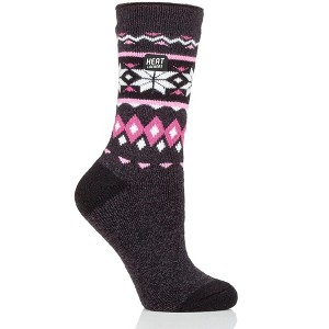 Women's WARMER Fairisle Crew Sock | Size Women's 5-9 - Black/charcoal - 1 of 2