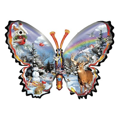 Sunsout Winter Butterfly 1000 pc Special Shape  Jigsaw Puzzle 97005