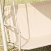 Resenkos 3-Seat Swing Set, Outdoor Canopy Glider With Removable Pads, Adjustable Sunshade, Carbonized Color - 4 of 4