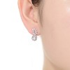 Guili Sterling Silver Rhodium Plated Pear Drop Earrings with Round and Tapered Baguette Cubic Zirconia, an Intricate and Luxurious Statement - 2 of 3
