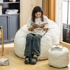 Hooseng Bean Bag Chair with Ottoman, Floral Shaped Bean Bag Sofa with Dutch Velvet Cover & Memory Foam Filler for Adults, Bedroom, Living Room, Dorm - 3 of 4
