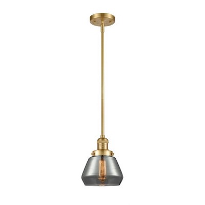Fulton - 1 Light Stem Hung Mini Pendant In Industrial Style-9 Inches Tall and 7 Inches Wide