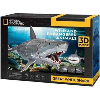Incredible Group National Geographic Great White Shark DS1098H 3D Puzzle 72pcs