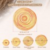 Unique Bargains Woven Braided Washable Decorative Round Placemat 4 Pcs - 2 of 4