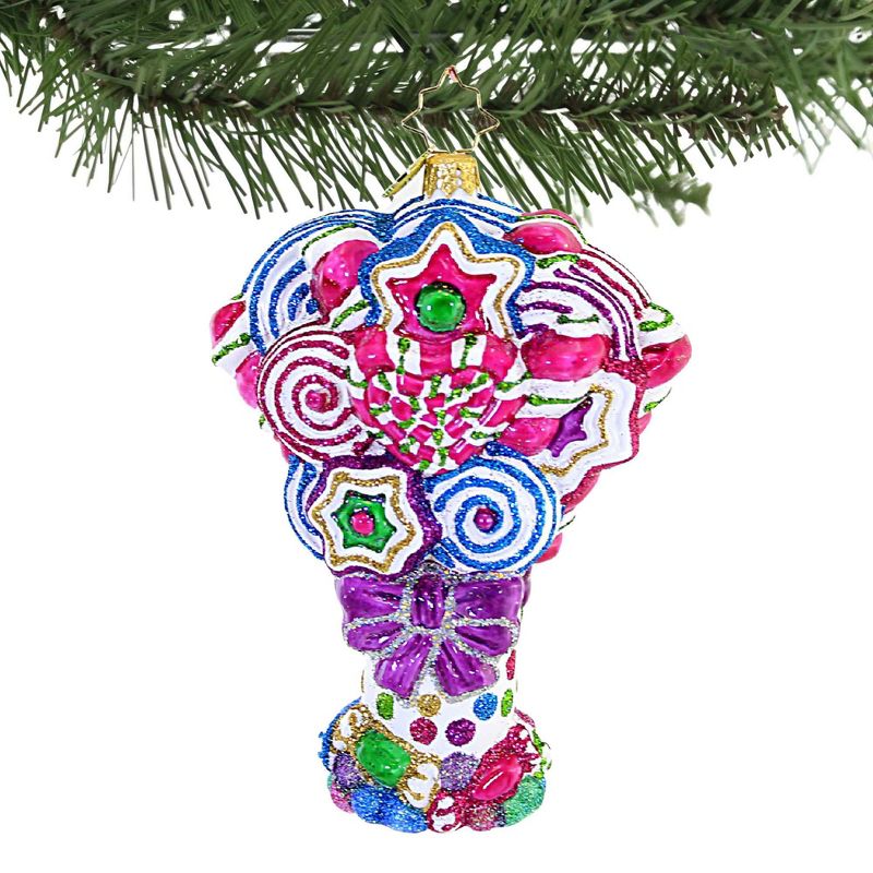Christopher Radko 5.0 Inch Spectacular Sweets Bouquet Valentines Christmas Ornament Tree Ornaments, 2 of 4