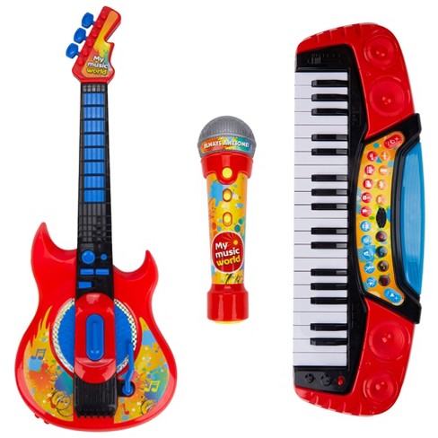 Kids Music Set Piano Keyboard Guitar Microphone Educational Toy Target