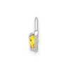 Black Bow Jewelry Nov Synthetic Citrine 14k White Gold Heart Pendant Enhancer, 5mm - 2 of 4