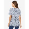 Woman Within Plus Size Perfect Printed Short-Sleeve V-Neck Tee - 3 of 4