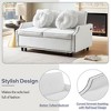 LOVMOR 54.7" Multiple Adjustable Positions Sofa Bed Stylish Sofa Bed with a Button Tufted Backrest, Two USB Ports and Four Floral Lumbar Pillows - 4 of 4