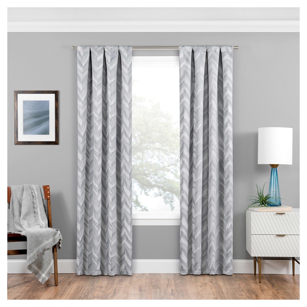 Haley Thermaweave Blackout Curtain Panel Gray 37x63 Eclipse
