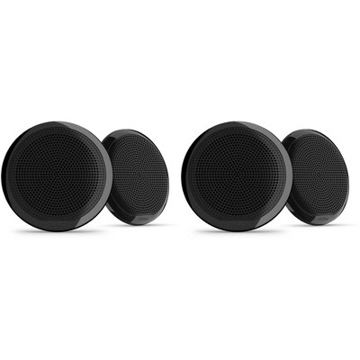 Fusion 2 Pairs EL-F653B EL Series 6.5" 2-Way Marine Coax - Black Classic Grill