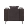 40" Gillian Ii Chair Dark Gray Velvet - Acme Furniture: Plush Upholstery, Silver Stainless Steel Legs, Nailhead Trim - 4 of 4