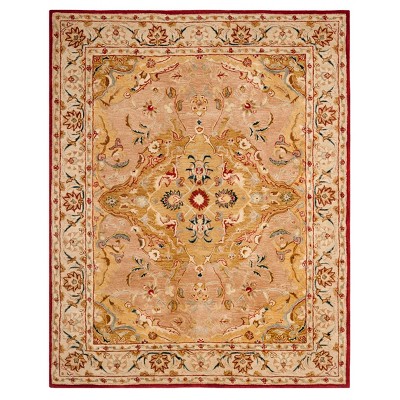 Gold/Ivory Leaf Tufted Area Rug 8'x10' - Safavieh