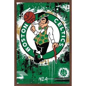 Trends International NBA Boston Celtics - Maximalist Logo 23 Framed Wall Poster Prints - 1 of 4