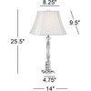 Vienna Full Spectrum Traditional Table Lamps 25 1/2" High Set of 2 Crystal Cut Column Geneva White Square Shade for Bedroom Living Room Bedside Office - image 4 of 4