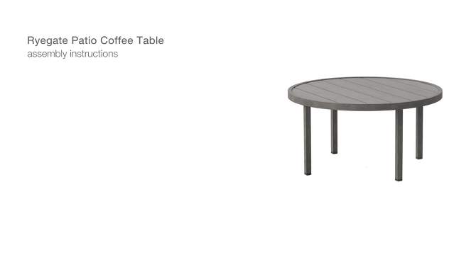Ryegate Patio Coffee Table - Threshold&#8482;, 2 of 8, play video
