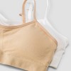 Girls' Solid 2pk Seamless Bra - Art Class™ White L : Target