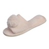 Roxoni Girl's Lovely Velvet Pom-pom Open Toe Kids House Slides Slipper - 2 of 4