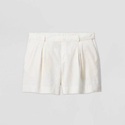 womens plus linen shorts