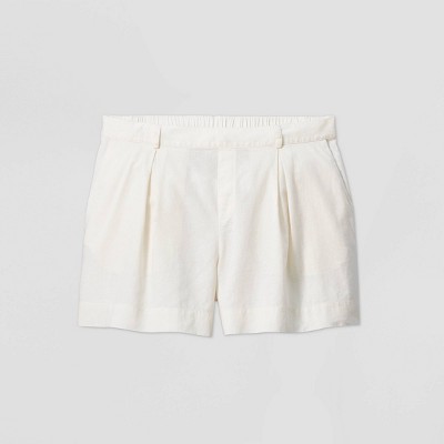 womens plus linen shorts