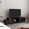 Vynxaria Modern TV Stand, 3 Doors, 1 Shelf, 50" TV Capacity, Compact Design - 3 of 4