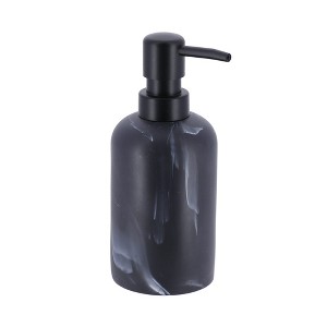 Evideco French Home Goods Marble Resin Soap Dispenser with Black Pump - 1 of 4
