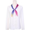 INSPIRE CHIC Women's Chiffon Colorful Gradient Square Soft Sheer Neck Scarves 1Pc - 2 of 4