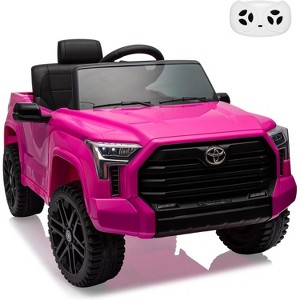 12V Ride on Truck Car, Licensed Toyota Tundra Ride on Car w/Remote Control, Battery Powered Electric Car with 4 Wheels Spring Suspension - 1 of 4