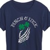 Women's - Instant Message - St. Patrick's Day Pinch Of Luck Skeleton Short Sleeve Graphic T-Shirt - 2 of 4