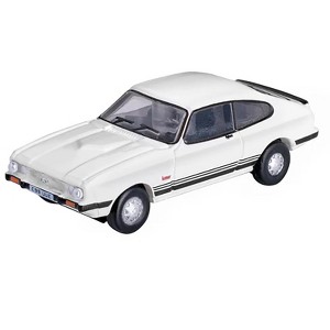 Ford Capri Mk3 RHD (Right Hand Drive) Diamond White with Black Stripes 1/148 (N) Scale Diecast Model Car by Oxford Diecast - 1 of 1
