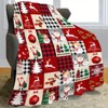 Lomsoe Cozy Christmas Flannel Throw Blanket - Ultra Warm, Decorative with Festive Elements like Santa, Reindeer, and Snowmen. - 2 of 4