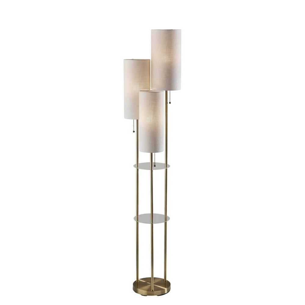 Photos - Floodlight / Street Light Adesso Trio Floor Lamp Antique Brass 