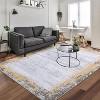 Washable Modern Bordered Rug, Non-Slip Stain Resistant Low Pile Carpet for Bedroom Living Room Dining Room Decor - 2 of 4