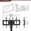 35.4" TV Stand Fits for 32-65 Inches TVs Left Right 45-Degree Swivel Tall TV Stand Height Adjustable TV Entertainment Center Aluminum+Tempered Glass - 4 of 4