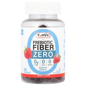 Prebiotic Fiber Zero Gummies by YumVs | Keto Friendly Sugar Free Supplement for Women & Men | 4 g Fiber for Digestive Support | Natural Berry Flavor - 1 of 2