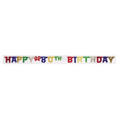 80th Birthday Party Banner