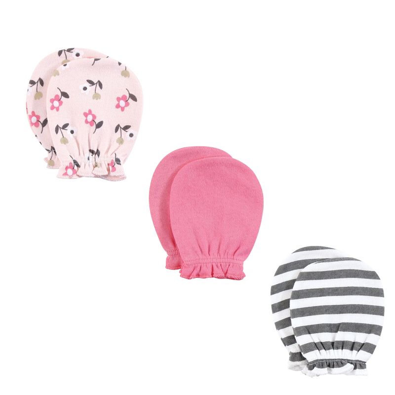 Hudson Baby Infant Girl Caps, Mittens and Socks Set, Fairytale, 0-6 Months, 4 of 6