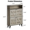Shoe Cabinet with 2 Flip Drawers, Freestanding Shoe Storage Cabinet with Open Shelves, Hidden Narrow Shoe Rack for Entryway Hallway - 2 of 4