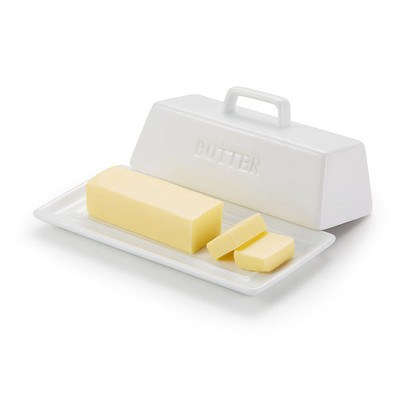 Kook Ceramic Butter Dish with Lid, Kitchen Countertop Butter Keeper
