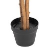 Slickblue Tall 6FT Faux Banyan Tree with Solid Wood Base & 156 Green Leaves for Indoor Room Decoration - 3 of 4