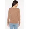 JENNIE LIU Women's 100% Pure Cashmere Long Sleeve Pullover V Neck Sweater - 2 of 2
