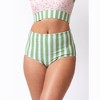 Somerset Floral/ Basil Stripe Reversible Ultra High-Waist Bottom - 2 of 4