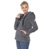 Women's Hooded High Pile Fleece Jacket - White Mark - 2 of 4