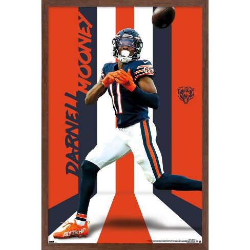 Trends International NFL Chicago Bears - End Zone 17 Framed Wall Poster Prints Mahogany Framed Version 22.375 x 34