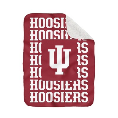 NCAA Indiana Hoosiers Collegiate Echo Wordmark Plush Throw Blanket