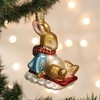 Old World Christmas Blown Glass Ornament for Christmas Tree, Peter Rabbit On Sled - 4 of 4