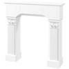 HOMCOM Baroque Fireplace Mantel, Freestanding Fireplace Surround with Ionic Leg for Electric Fireplaces, 43.3" W x 42.8" H, White - 4 of 4