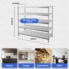 Stainless Steel Shelves,60x19x72.5 in Storage Shelf 5-Tier Heavy Duty Storage Rack - 2 of 4